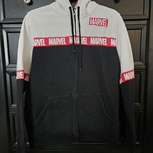 Disney Marvel Logo Zip Up Hoodie by Our Universe Adult Unisex Size Small